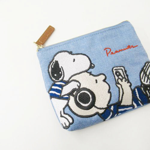 查理與史諾比小包│Charlie & Snoopy Denim Pouch