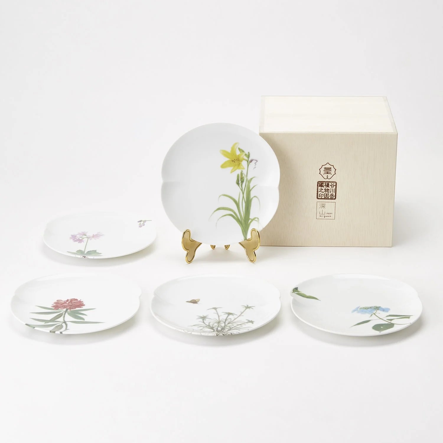 Miyama 谷川岳高山植物圖鑑餐碟套裝│Miyama Alpine Flora Collection Plate Set