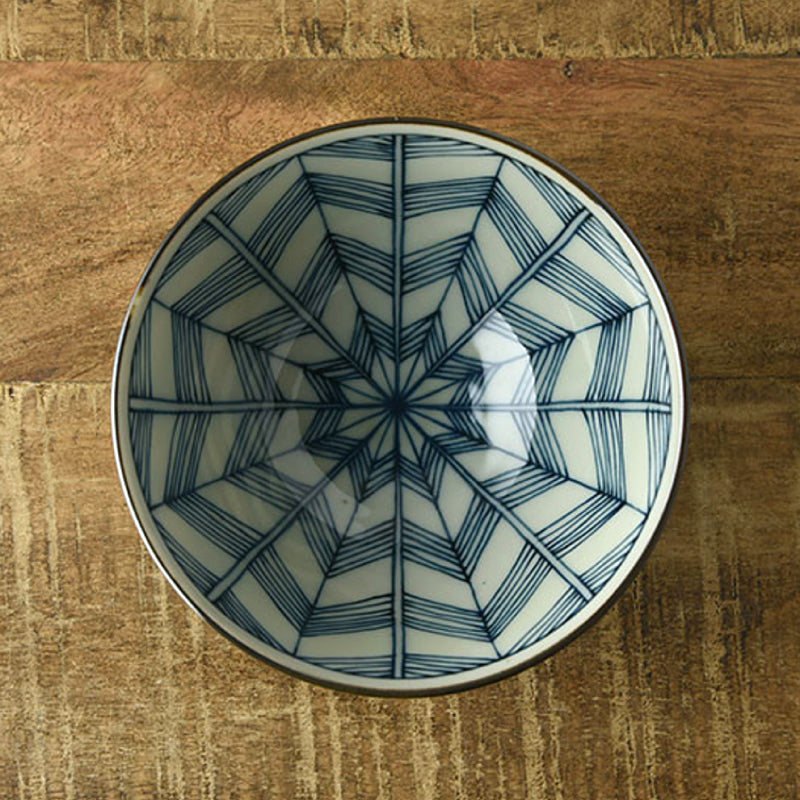 美濃燒矢羽飯碗│Minoware Arrowhead Pattern Rice Bowl