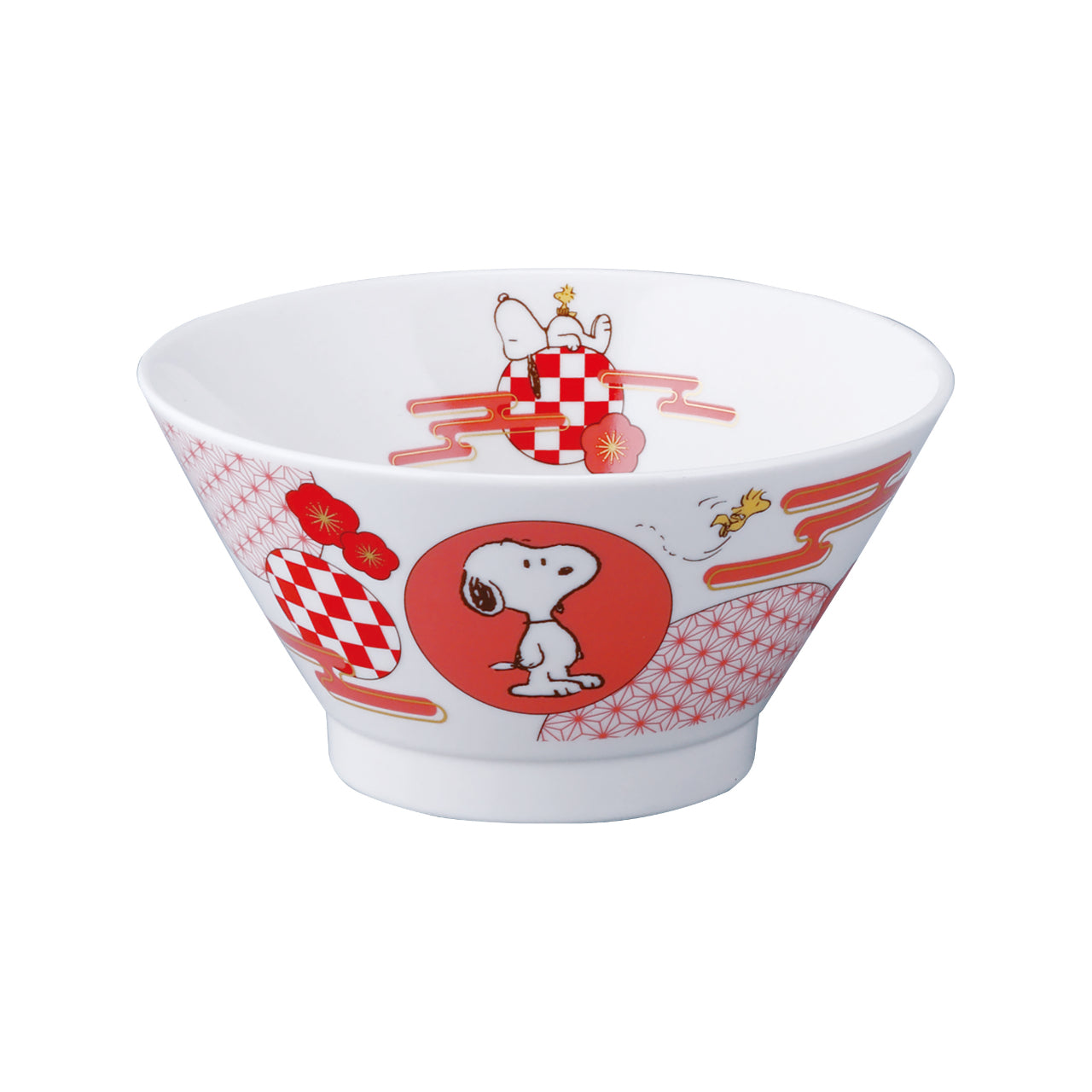 史諾比日本製丼飯碗18cm - 紅色│Snoopy Wafu Donburi Bowl 18cm - Red