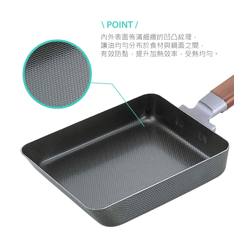 雙面浮雕鐵製玉子燒煎鍋*Dual-Embossed Iron Tamagoyaki Pan