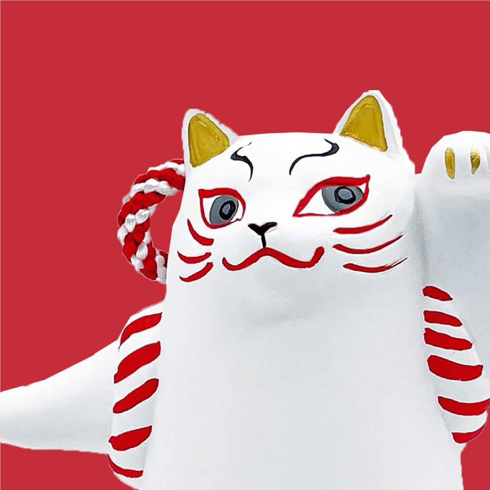 歌舞伎貓王擺設 │Kabuki Cat Seto-Yaki Mascot