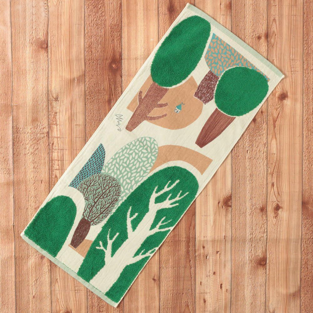 Morita Miw Gauze Face Towel - Forest│森田Miw 雙層面巾 - 森林