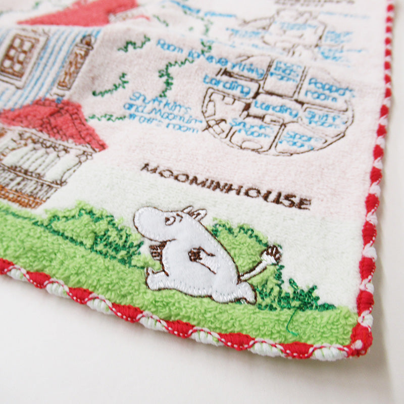 姆明小屋刺繡方巾│Moomin House Embroidery Wash Towel