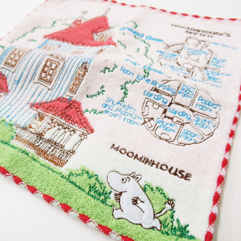 姆明小屋刺繡方巾│Moomin House Embroidery Wash Towel