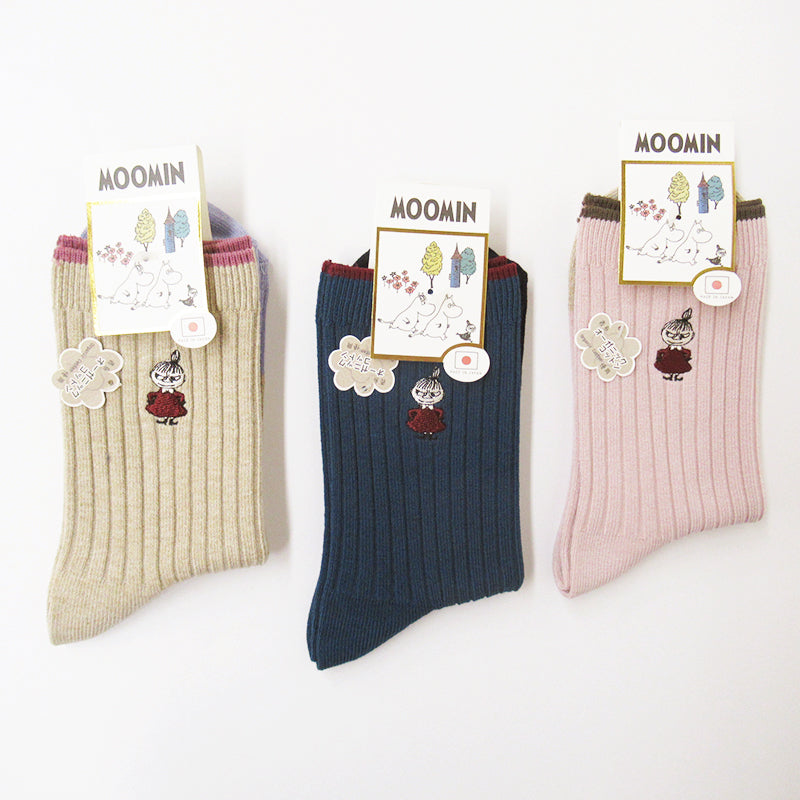 阿美日本製有機棉襪子 │Little My Embroidery Organic Cotton Socks 