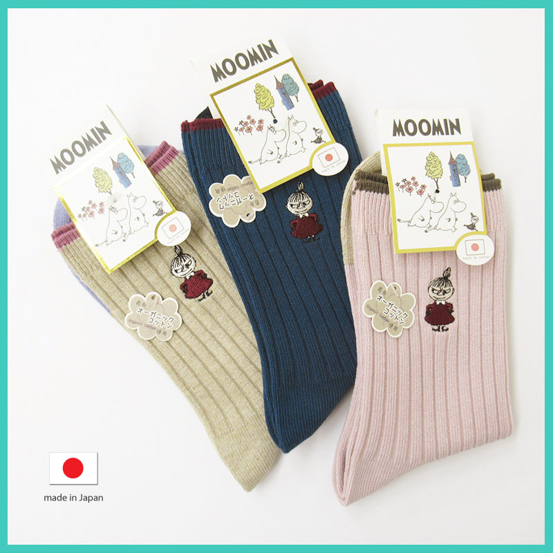 阿美日本製有機棉襪子 │Little My Embroidery Organic Cotton Socks 