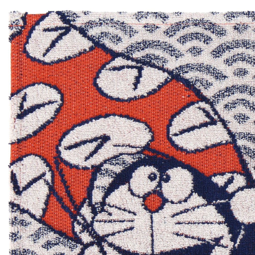 哆啦A夢青海波方巾│Doraemon Blue Wave Pattern Wash Towel