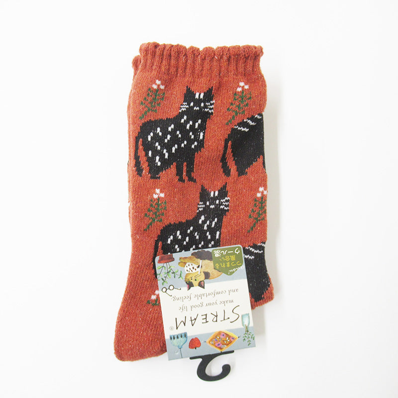 Stream 貓咪羊毛混紡襪子 (2對)│Stream Kitttens Wool Blend Socks (2 pairs)