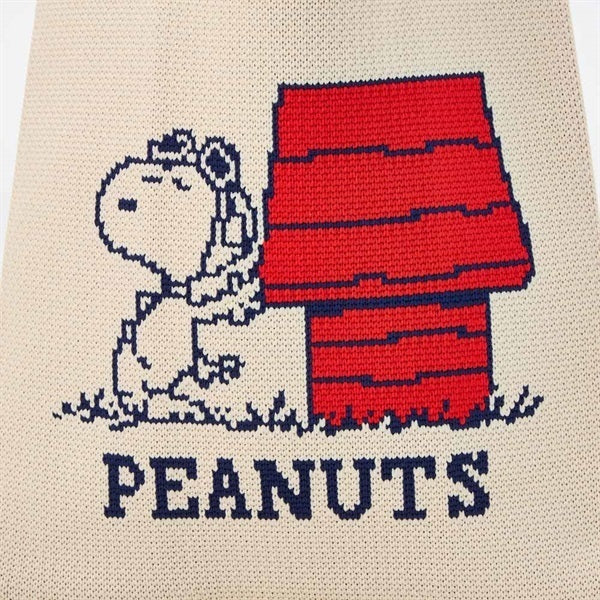 花生漫畫編織手挽袋 (白色)│Peanuts Knitted Bag (White)