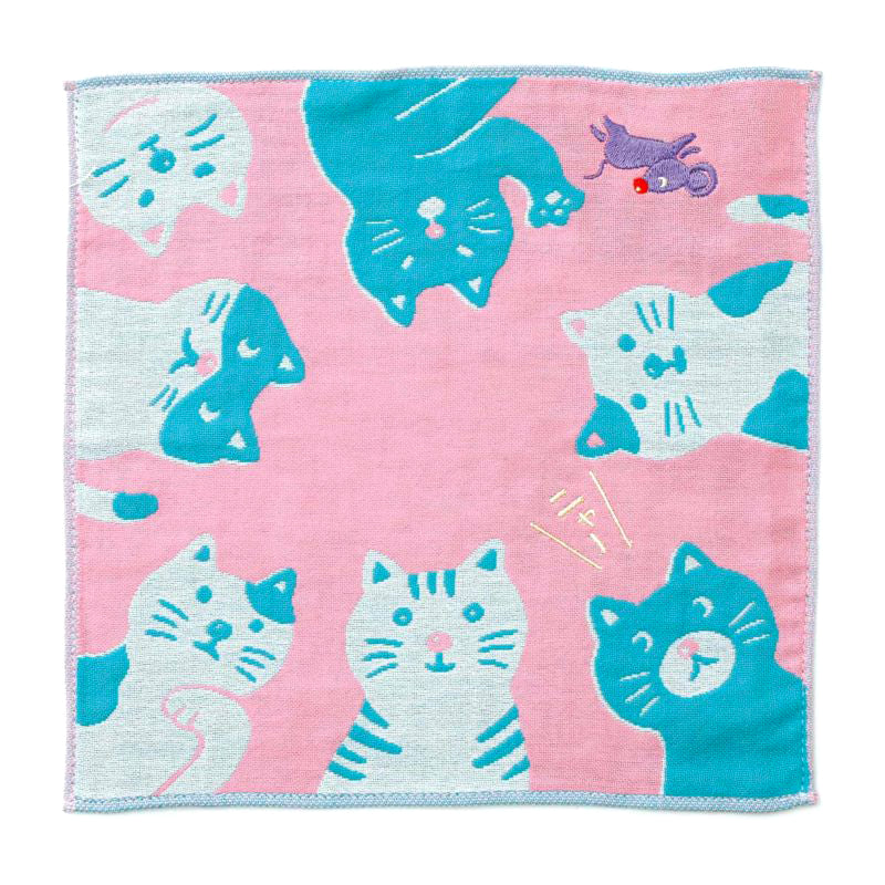 小貓復古風方巾│Retro Kittens Wash Towel