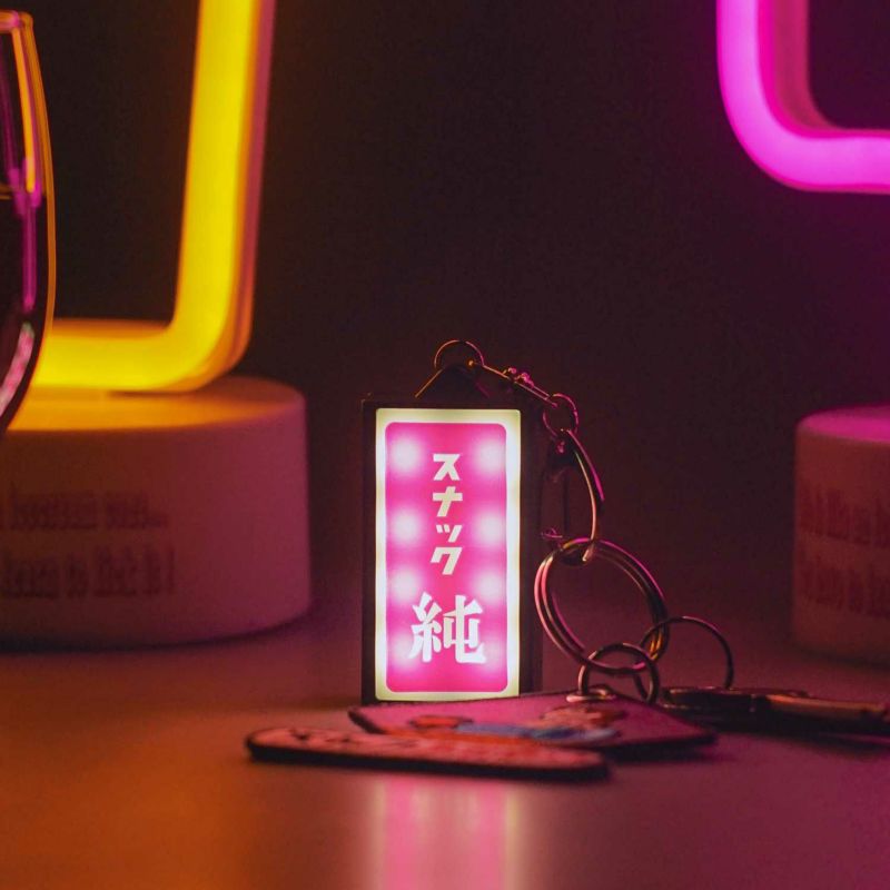 日本酒吧發光招牌鑰匙扣│Japanese Bar Light-Up Sign Keychain